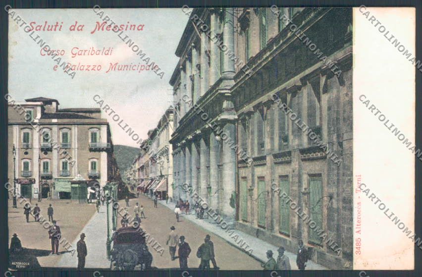 Messina Città Corso Garibaldi Alterocca cartolina ZB9436 – fronte