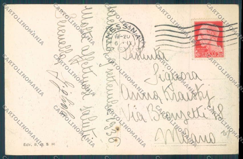 Messina Città cartolina ZB9442 – retro