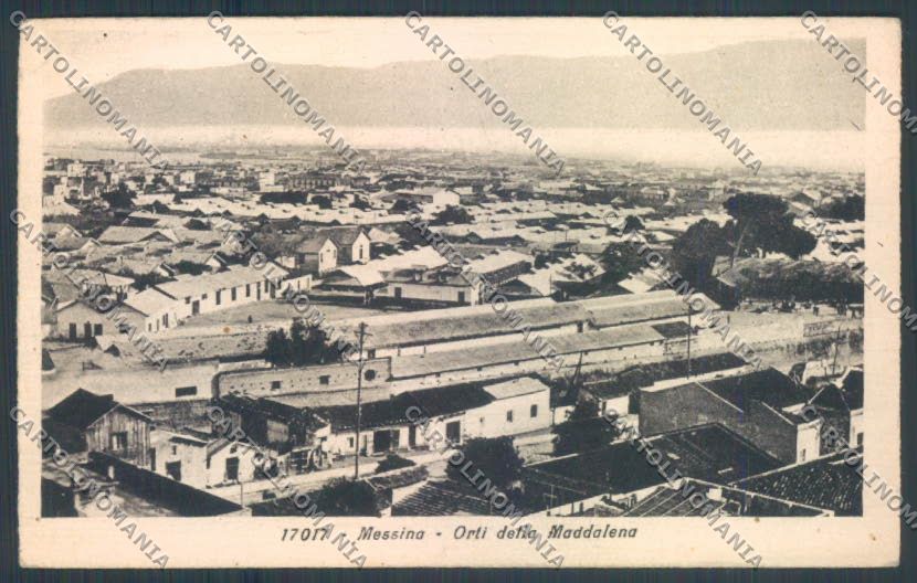 Messina Città Orti Maddalena PIEGHINA cartolina ZB9459 – fronte