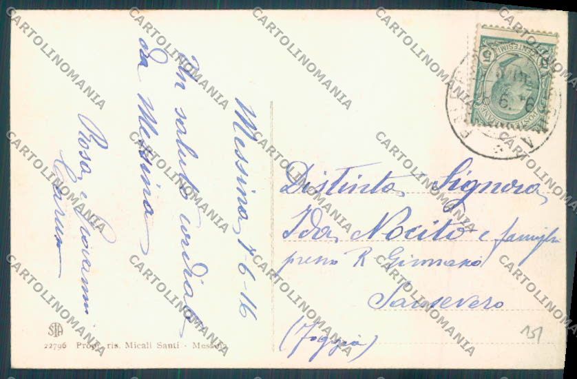 Messina Città cartolina ZB9460 – retro