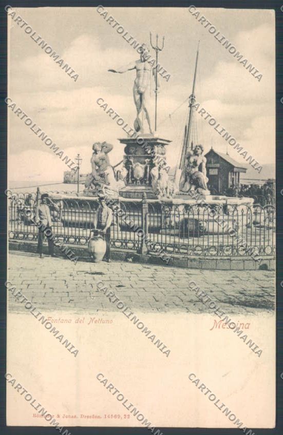 Messina Città Fontana Nettuno cartolina ZB9470 – fronte