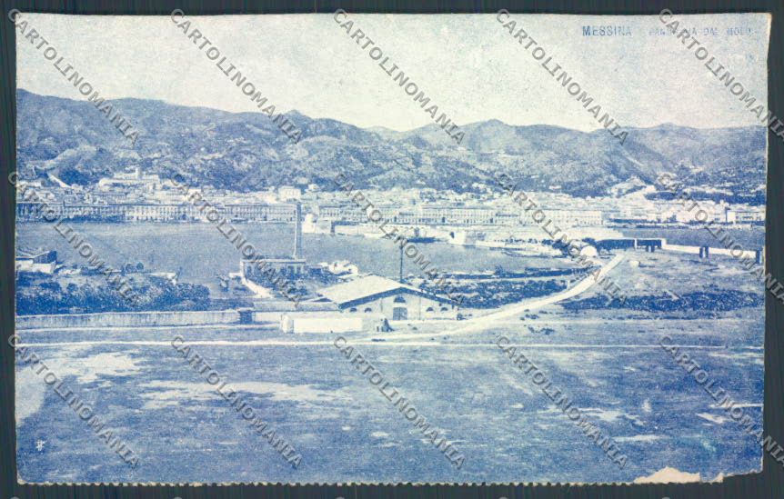 Messina Città RIFILATA cartolina ZB9482 – fronte