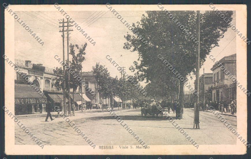 Messina Città Viale San Martino cartolina ZB9488 – fronte