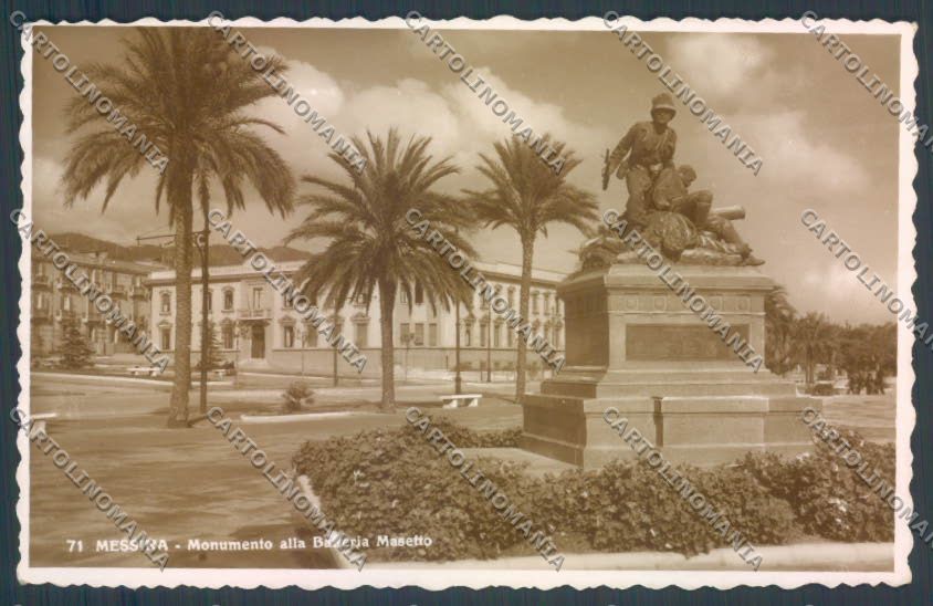 Messina Città Monumento Batteria Masetto Foto cartolina ZB9502 – fronte