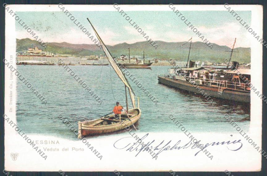 Messina Città Porto cartolina ZB9552 – fronte