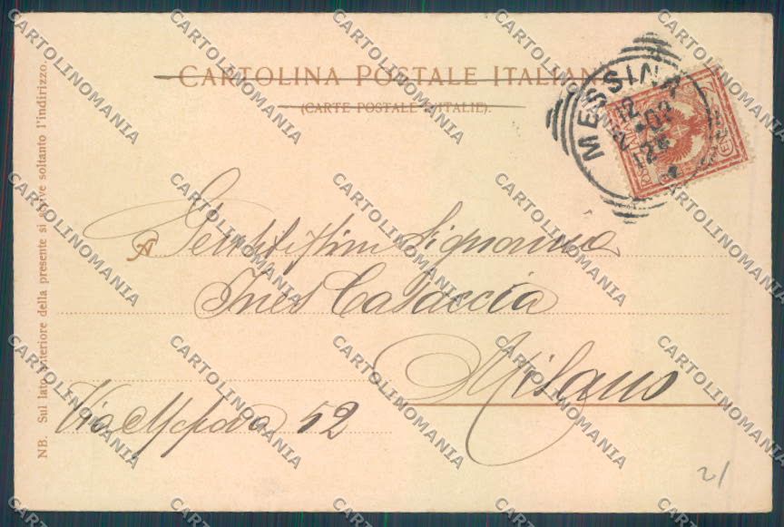 Messina Città Porto cartolina ZB9552 – retro