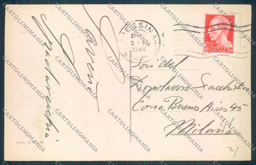 Messina Città cartolina ZB9580 – retro