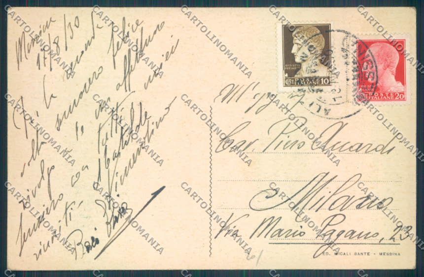Messina Città Teatro PIEGA cartolina ZB9582 – retro