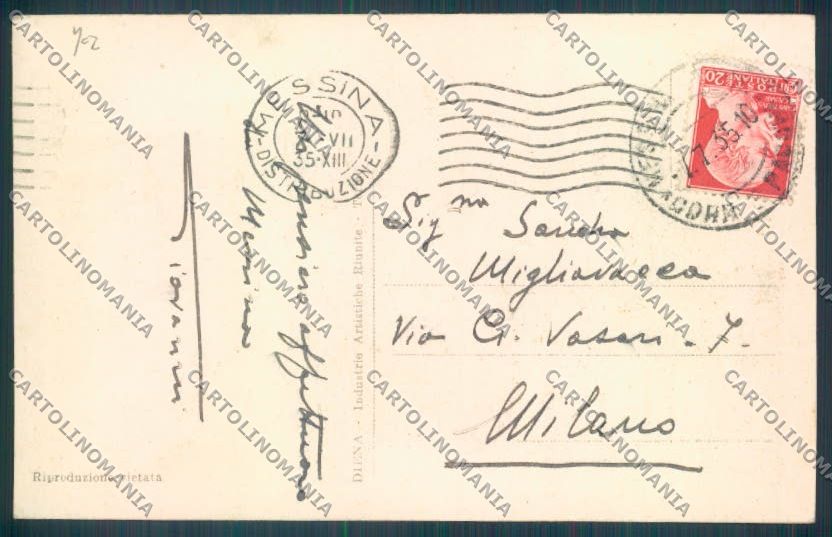 Messina Città Poste cartolina ZB9607 – retro