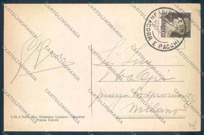 Messina Città Chiesa Catalani cartolina ZB9608 – retro