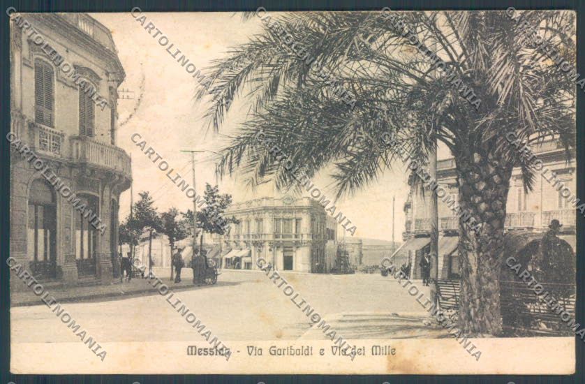 Messina Città Via dei Mille PIEGA cartolina ZB9610 – fronte