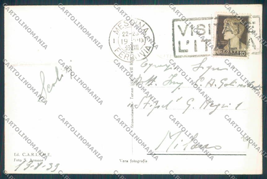Messina Città Foto cartolina ZB9621 – retro