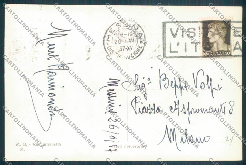 Messina Città Foto cartolina ZB9622 – retro