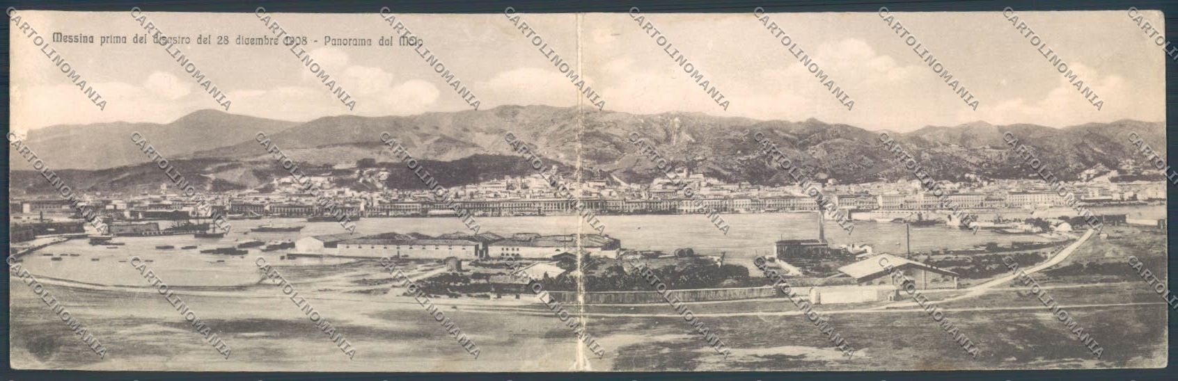 Messina Città Doppia cartolina ZB9633 – fronte