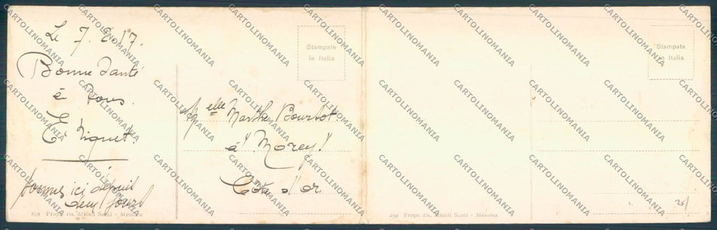 Messina Città Doppia cartolina ZB9633 – retro