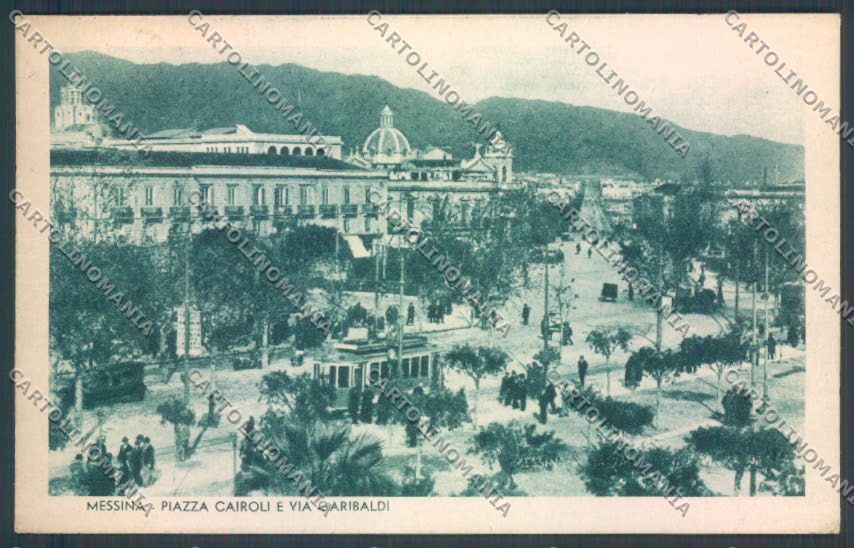 Messina Città Piazza Cairoli Tram cartolina ZB9643 – fronte