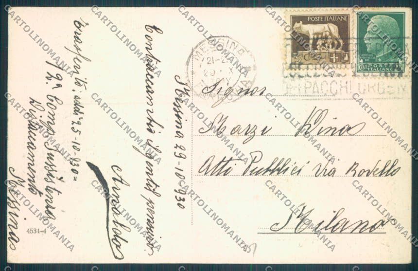 Messina Città cartolina ZB9648 – retro