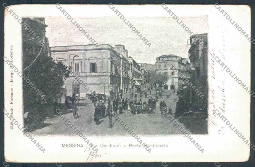 Messina Città Porta Reabbasso cartolina ZB9663 – fronte