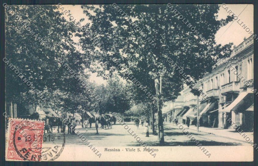 Messina Città Viale San Martino cartolina ZB9665 – fronte