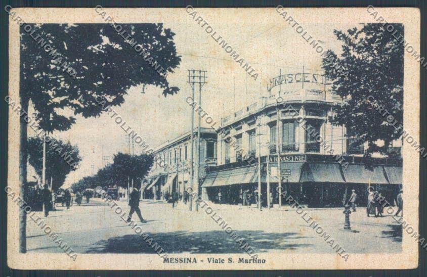Messina Città Viale San Martino PIEGA cartolina ZB9667 – fronte