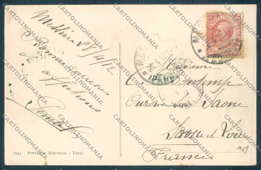 Messina Terremoto Città Torrente Boccetta PIEGHINA Alterocca cartolina ZB9673 – retro
