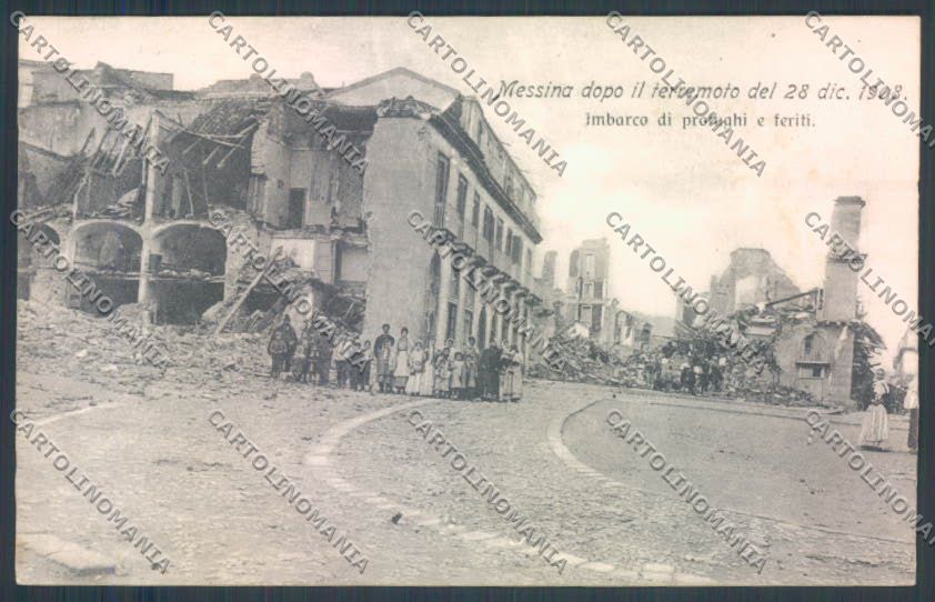 Messina Terremoto Città SCOLLATA cartolina ZB9681 – fronte