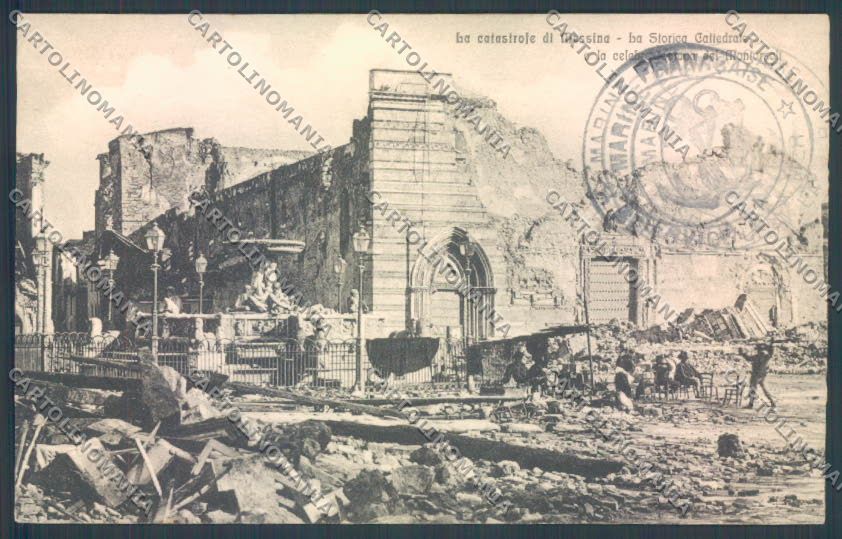 Messina Terremoto Città Duomo cartolina ZB9685 – fronte