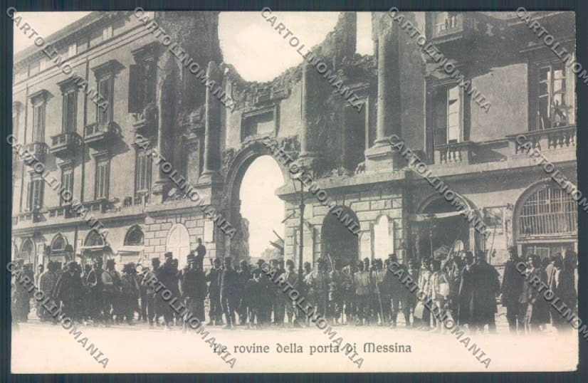 Messina Terremoto Città Porta cartolina ZB9691 – fronte