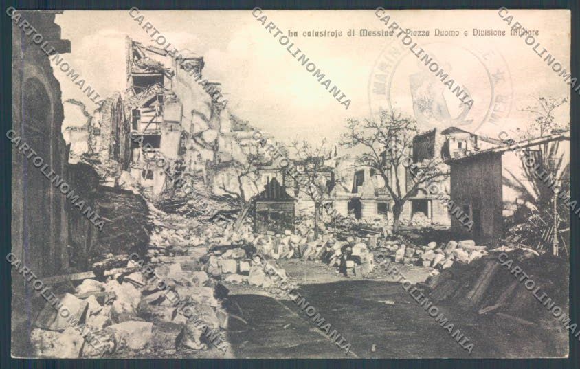 Messina Terremoto Città Porta cartolina ZB9693 – fronte