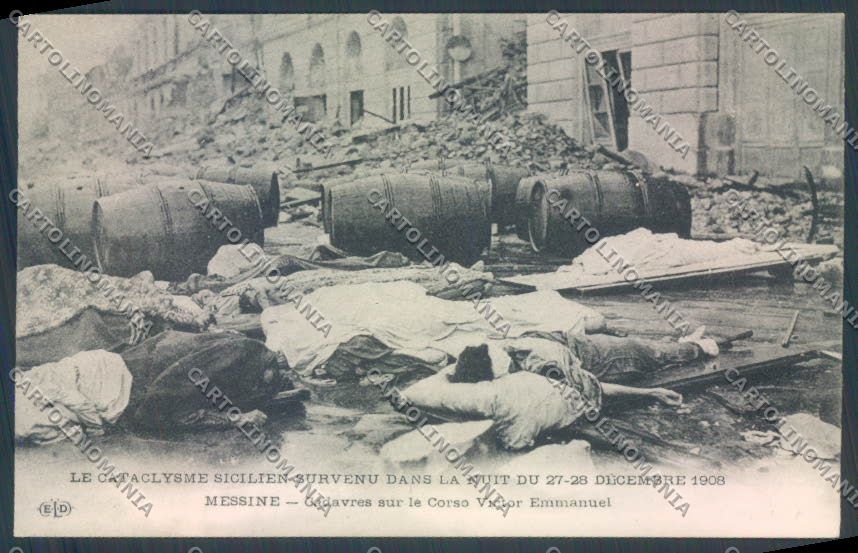 Messina Terremoto Città cartolina ZB9698 – fronte