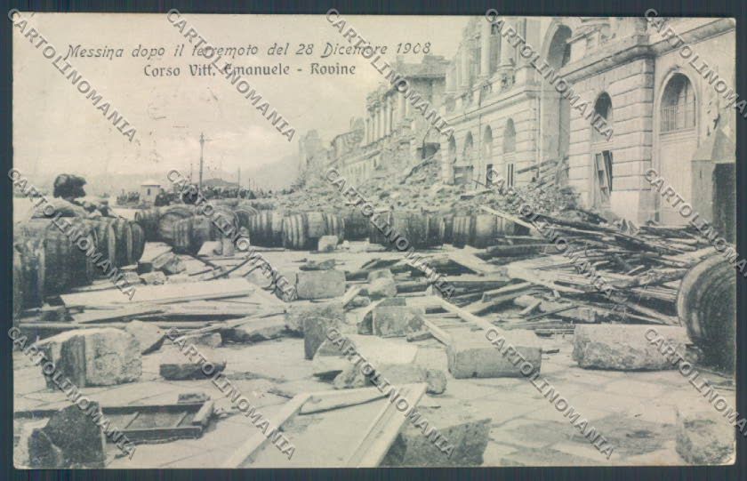 Messina Terremoto Città Corso Vittorio Emanuele cartolina ZB9701 – fronte