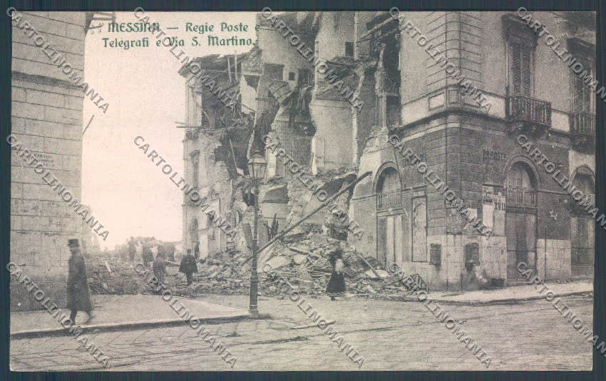 Messina Terremoto Città Poste cartolina ZB9705 – fronte