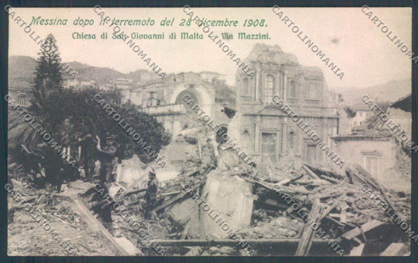Messina Terremoto Città Chiesa San Giovanni cartolina ZB9707 – fronte