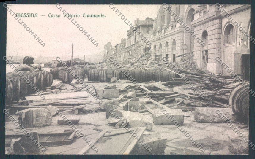 Messina Terremoto Città Corso Vittorio Emanuele cartolina ZB9708 – fronte