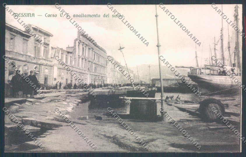 Messina Terremoto Città Corso Vittorio Emanuele cartolina ZB9710 – fronte