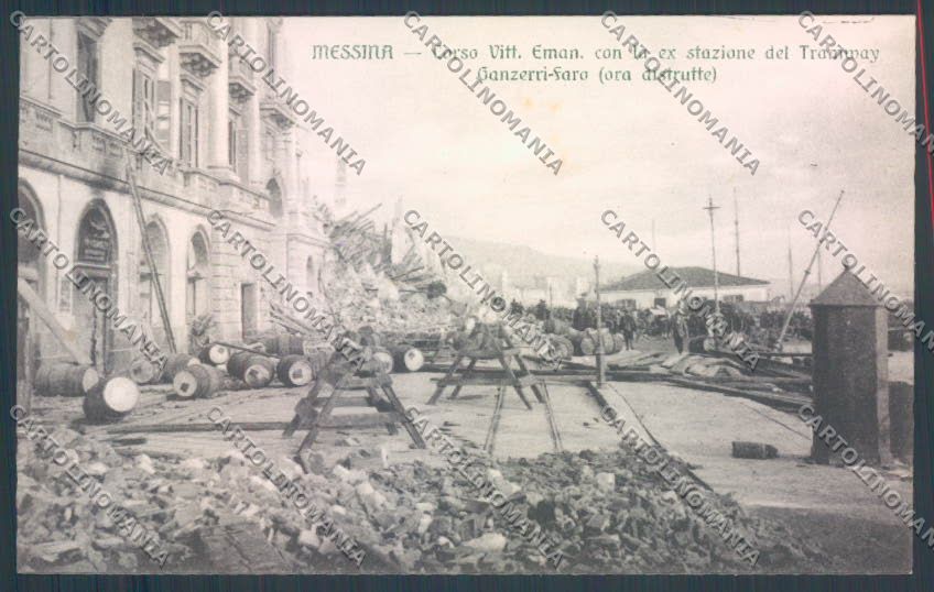Messina Terremoto Città Corso Vittorio Emanuele cartolina ZB9711 – fronte