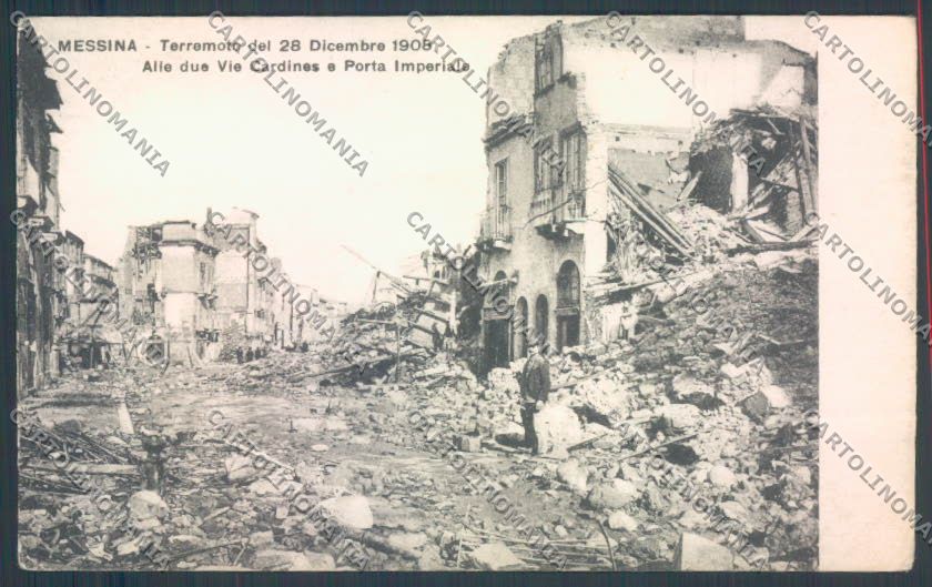 Messina Terremoto Città Porta Imperiale cartolina ZB9715 – fronte