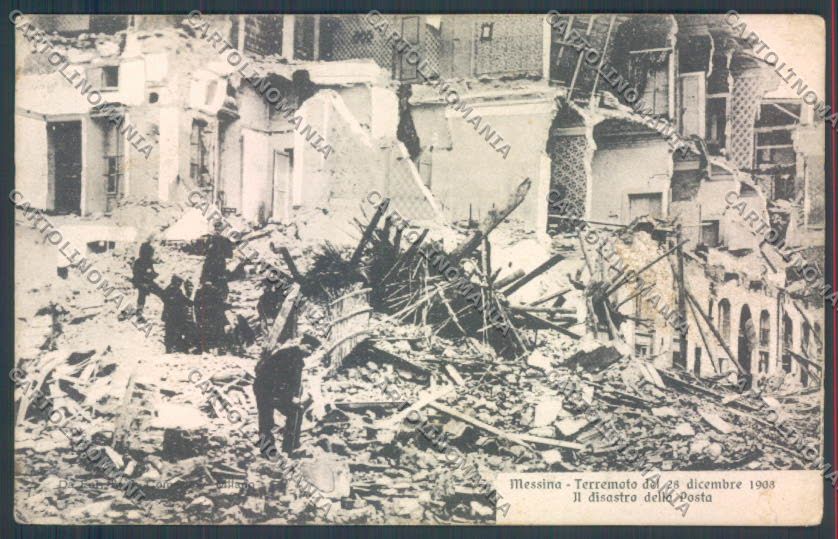 Messina Terremoto Città Posta cartolina ZB9720 – fronte