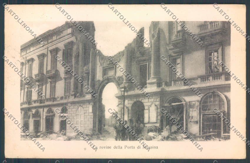 Messina Terremoto Città Porta cartolina ZB9728 – fronte