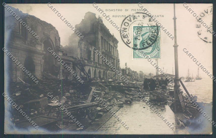 Messina Terremoto Città foto cartolina ZB9739 – fronte