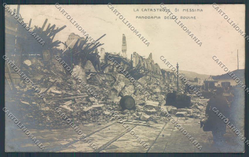 Messina Terremoto Città foto cartolina ZB9740 – fronte