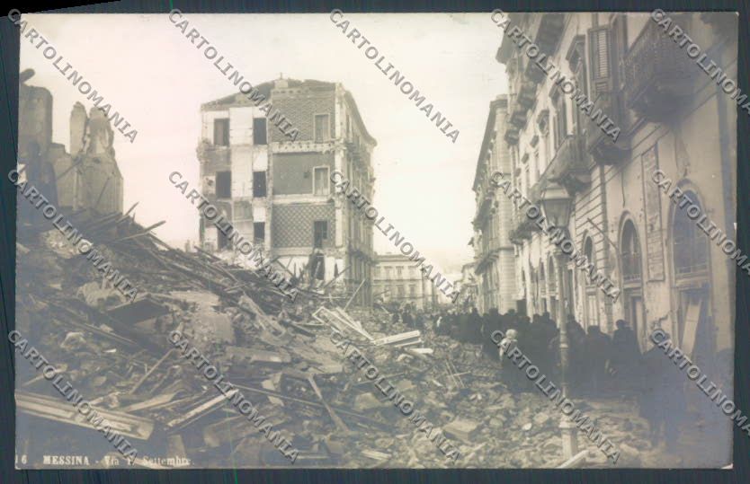 Messina Terremoto Città Via I Settembre foto cartolina ZB9748 – fronte