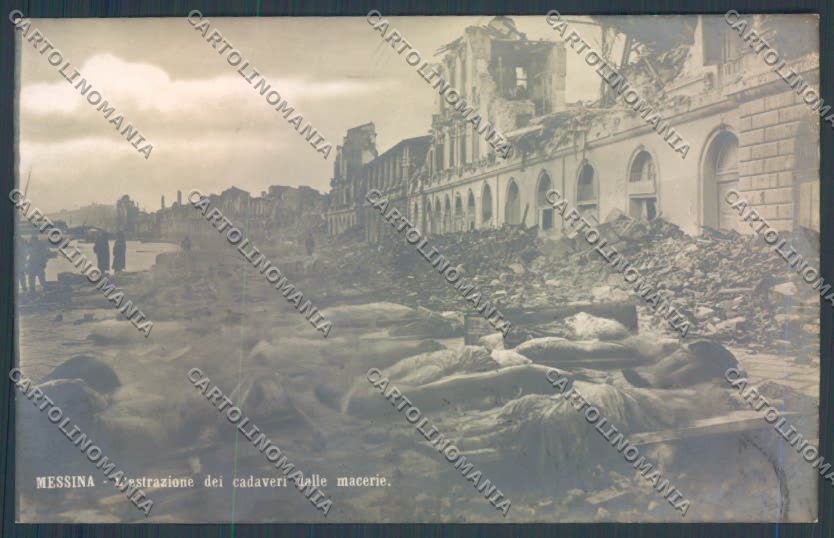Messina Terremoto Città foto cartolina ZB9750 – fronte