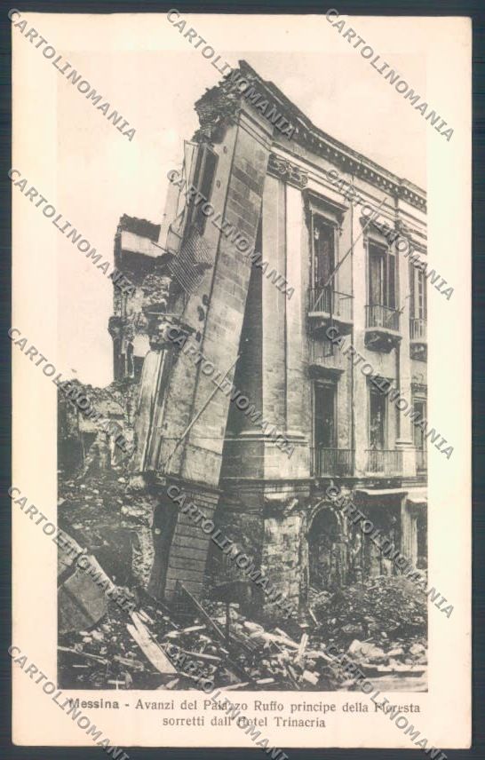 Messina Terremoto Città Palazzo Ruffo Alterocca cartolina ZB9753 – fronte