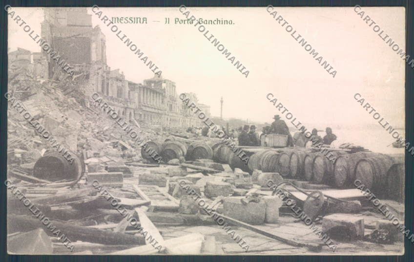 Messina Terremoto Città Porto cartolina ZB9771 – fronte