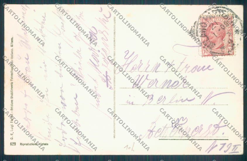 Messina Terremoto Città Porto cartolina ZB9771 – retro