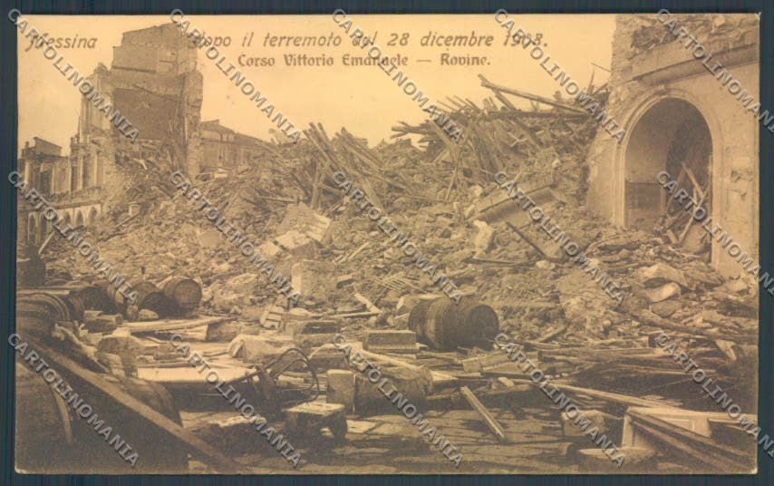 Messina Terremoto Città Corso Vittorio Emanuele cartolina ZB9785 – fronte
