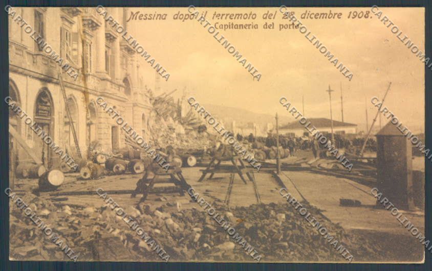 Messina Terremoto Città Capitaneria Porto cartolina ZB9786 – fronte