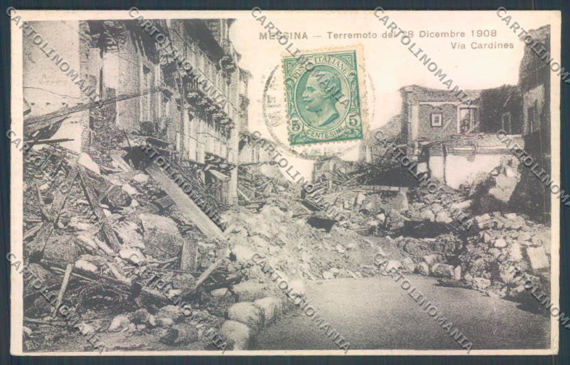 Messina Terremoto Città Via Cardines cartolina ZB9789 – fronte