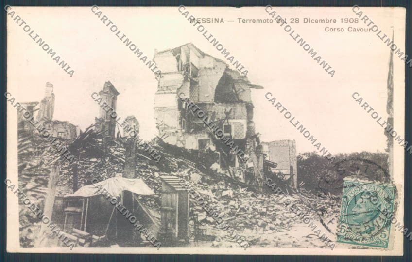 Messina Terremoto Città Corso Cavour cartolina ZB9790 – fronte